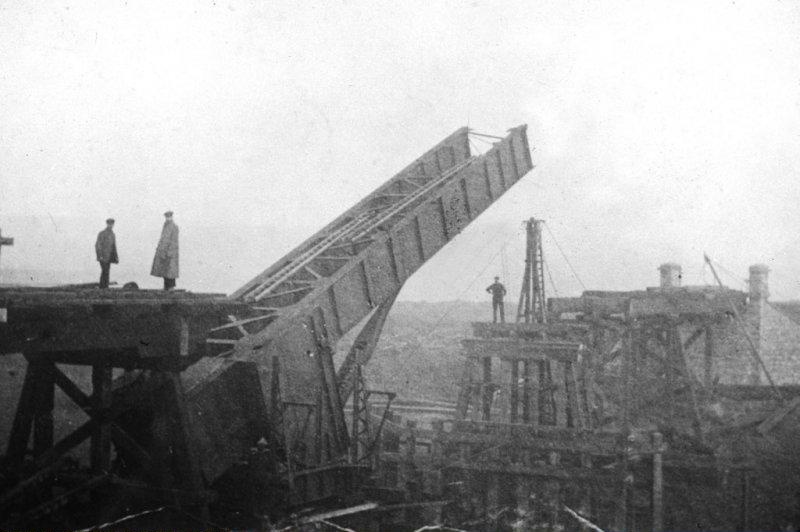 View of Morfa Lifting Bridge fig 115b Copperololis RCAHMW